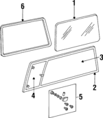 5010036AA - Body: Quarter Panel Glass Latch for Jeep: Cherokee Image