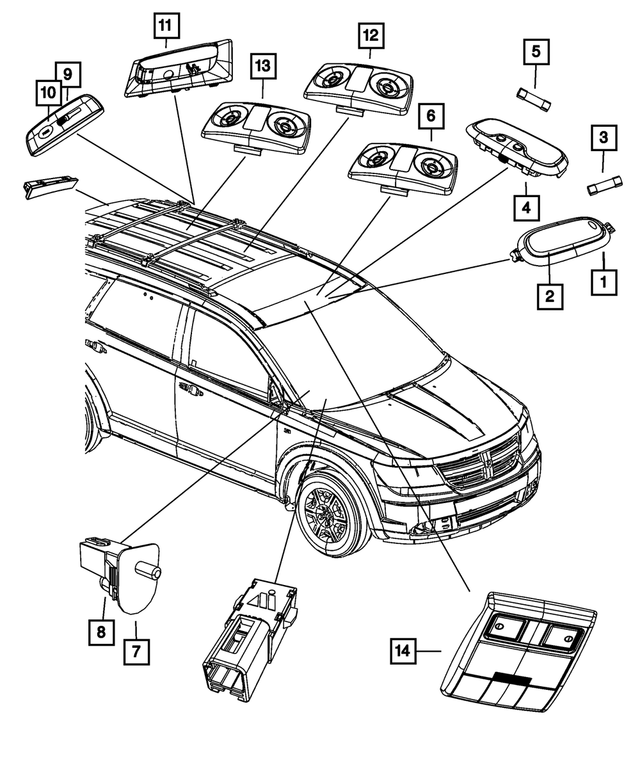 1WZ96HDAAC - Electrical: Reading Lamp for Mopar Image image