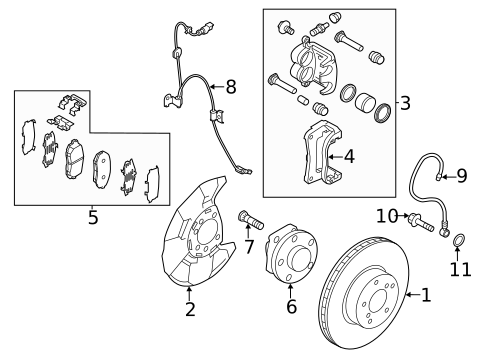 Front Brakes for 2013 Subaru Legacy #1