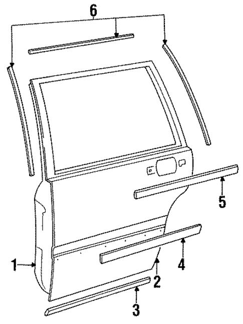 Door & Components for 1992 Volvo 960 #1