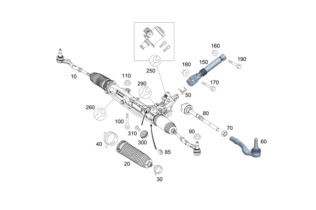 2074604400 - : Steering Gear for Mercedes-Benz Image
