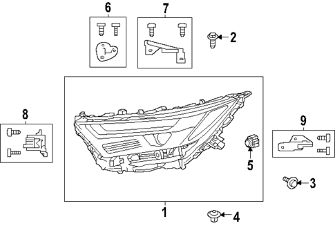 Headlamp Components for 2022 Toyota RAV4 #0