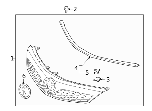 Grille & Components for 2014 Toyota Camry #0