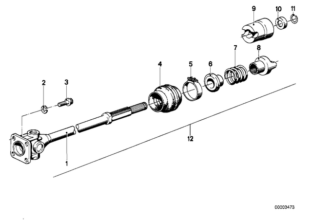 26111242112 - Rear Axle, Rear-Wheel Drive, Suspension: Drive Shaft -  for BMW-Motorrad Image