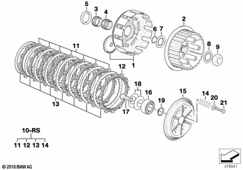 Clutch with Clutch Plate for 2001 BMW-Motorrad F 650 GS #0