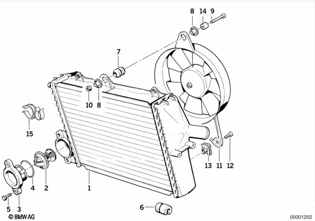 17111464568 - Cooling: Radiator -  for BMW-Motorrad Image