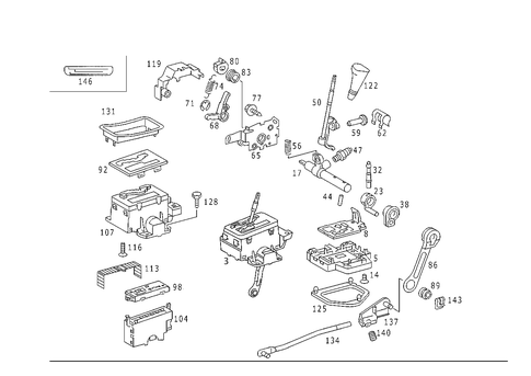 Floor Shift Used with Automatic Fivespeed Transmission 722.6 for 2003 Mercedes-Benz CLK430 #1