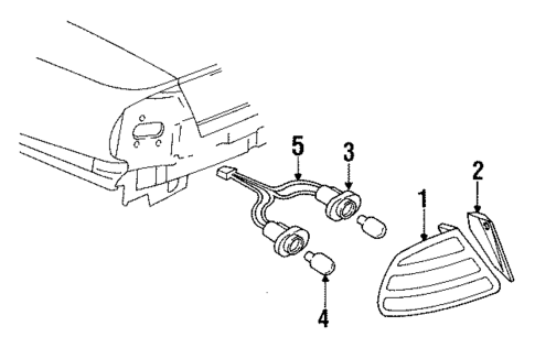 Tail Lamps for 1997 Oldsmobile Regency #0