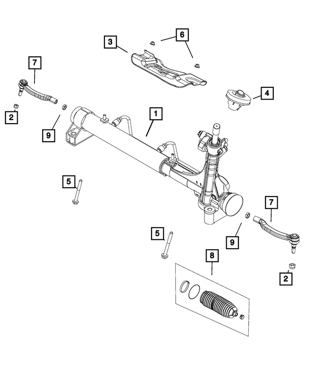 R8440710AA - Steering: Rack And Pinion Gear, Remanufactured for Mopar Image image