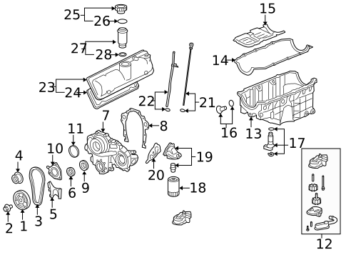Engine Parts for 2008 Chevrolet Malibu #0