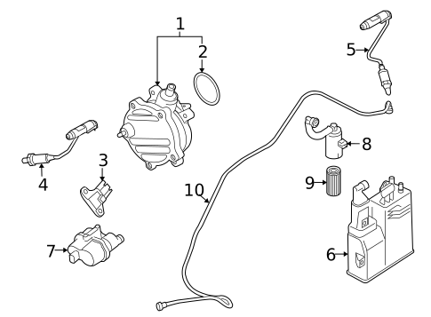 Emission Components for 2010 BMW 760Li #0