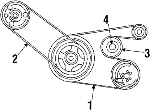 Belts & Pulleys for 1996 Chrysler Cirrus #0