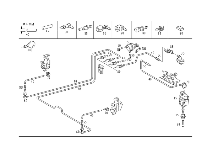 1581435 - Vacuum System: Piping for Mercedes-Benz Image image