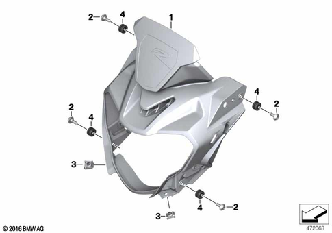 Motorcycle Trim Section, Windshield for 2021 BMW-Motorrad G 310 R #6