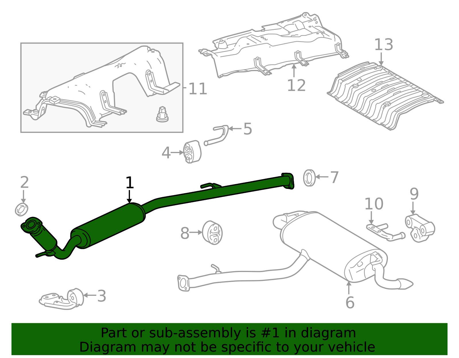 17410-F0540 - Exhaust Intermediate Pipe 2024-2025 Toyota Grand ...
