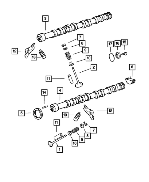 Camshafts and Valves for 2005 Dodge Stratus #0