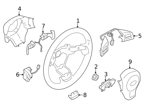 Steering Wheel & Trim for 2014 Subaru XV Crosstrek #0