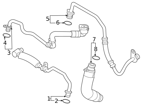 Hoses & Pipes for 2023 BMW 840i Gran Coupe #1