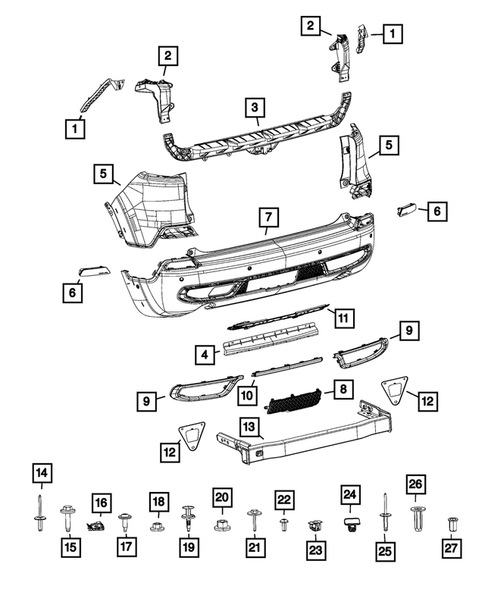 Rear Bumper and Fascia for 2020 Jeep Cherokee #1
