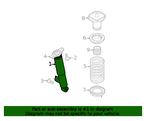 2015-2018 Volvo Suspension Shock Absorber 31323229 | TascaParts.com