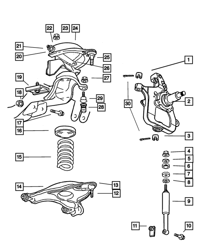 6505476AA - Front Suspension &amp; Drive: Hex Lock Nut, Upper Control Arm for Mopar Image image