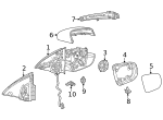 2968111200 - : Door Mirror Trim Ring for Mercedes-Benz Image