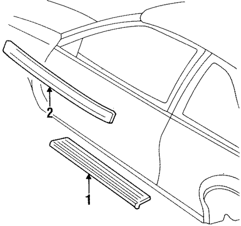 Interior Trim - Rocker Panel for 1995 Chevrolet Beretta #0