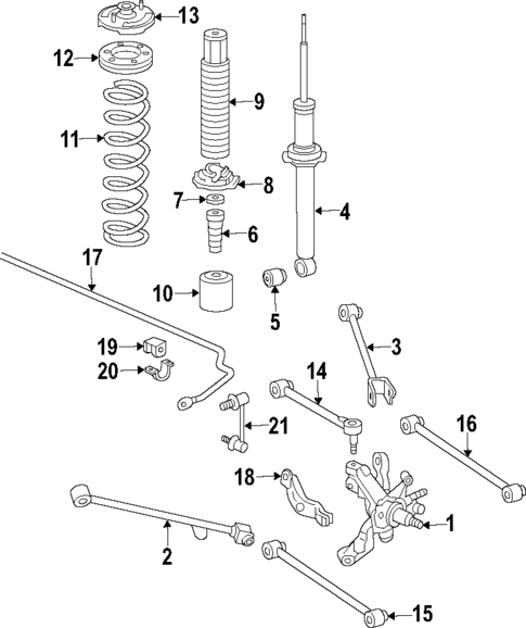 Rear Suspension for 2005 Honda Accord #1