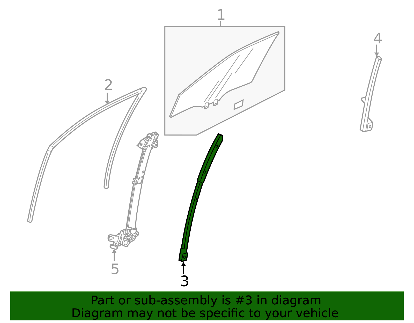 2014-2020 Acura RLX Window Regulator Guide 72230-TY2-A01 | OEM Parts Online