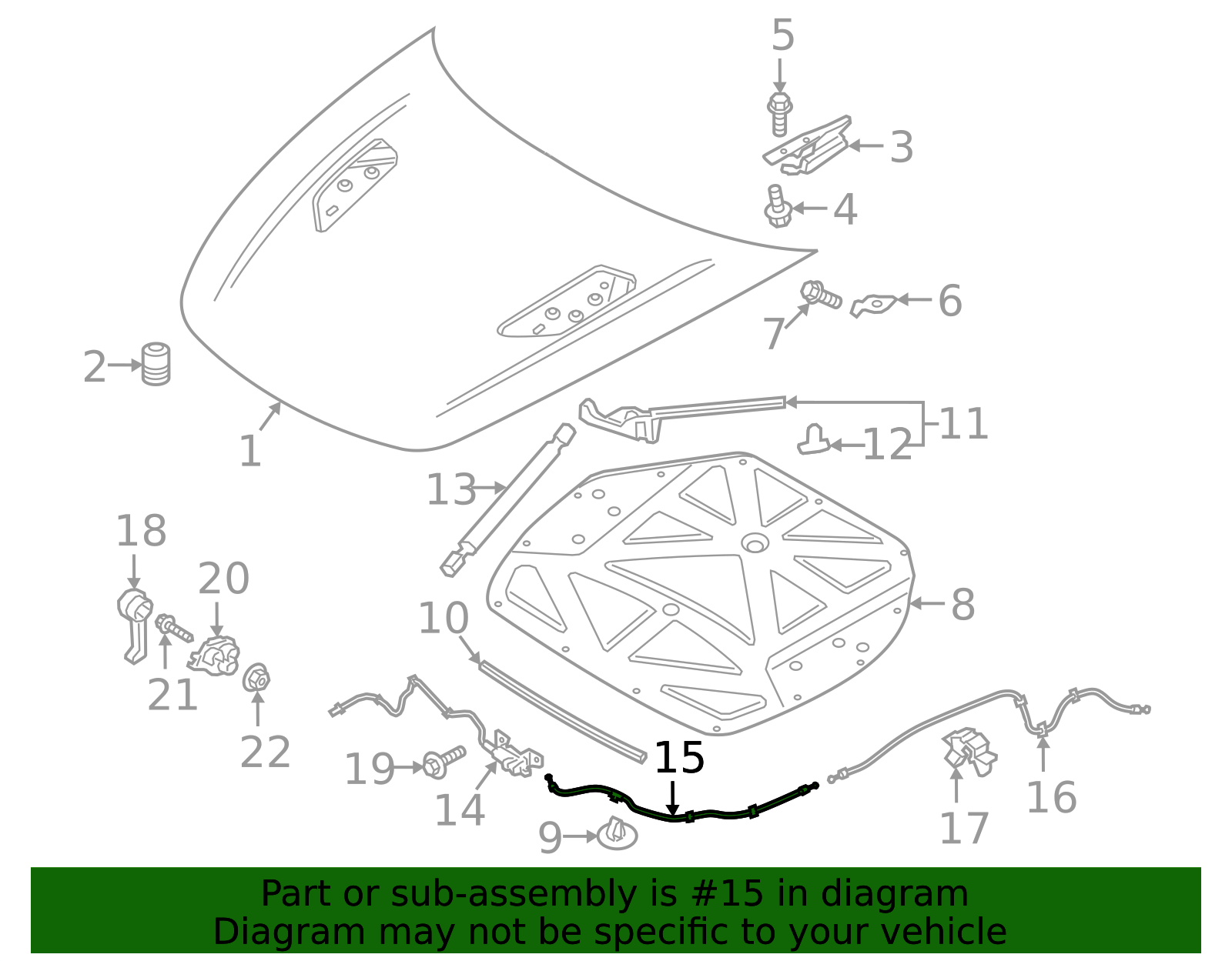 81190-J5100 - Release Cable 2018-2023 Kia Stinger | Kia.Parts Store
