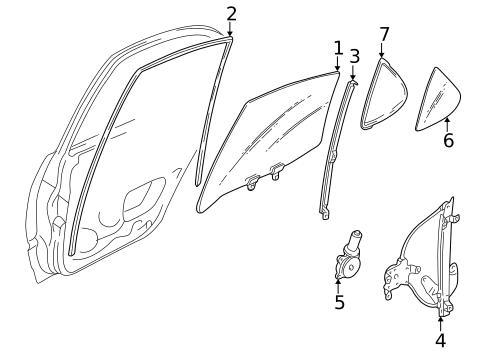 Glass - Rear Door for 1998 Nissan Altima #0