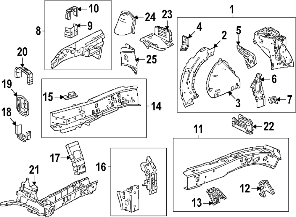 2024-2025 Chevrolet Traverse Fender Rail 26482991 | Capital Chevy Parts