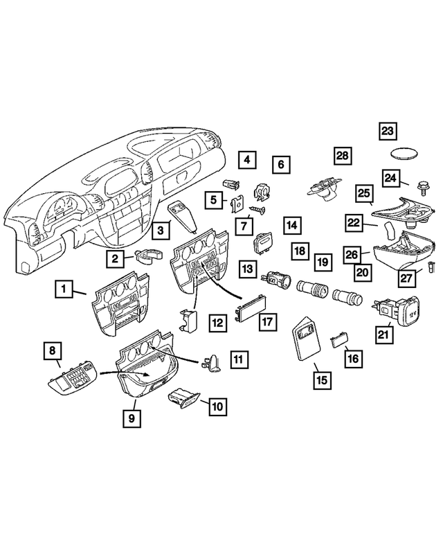 5133419AA - Instrument Panel and Radios and Consoles: Power Outlet for Mopar Image