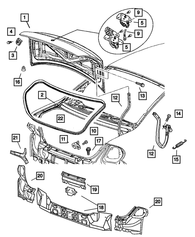 5008640AD - : Decklid Latch for Mopar Image