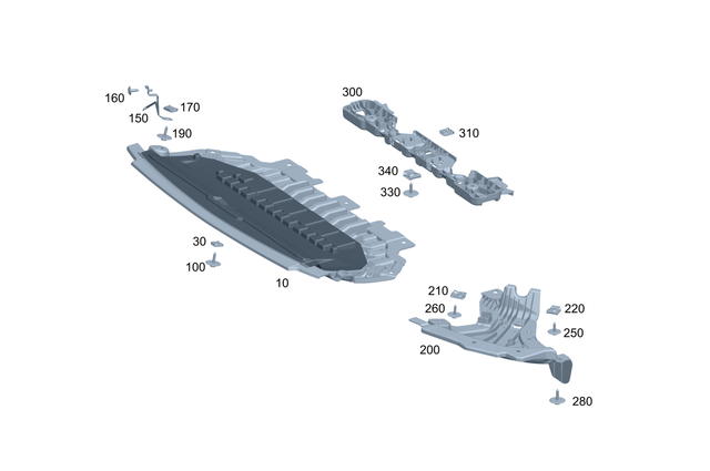 2145201100 - Engine Compartment Lining/Air Intake: Cover, Main Floor for Mercedes-Benz Image image