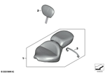 77302463897 - : Rider Seat Backrest, Tour Black for BMW-Motorrad Image