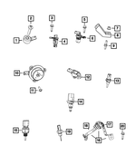 6104157AA - Electrical: Screw for Chrysler: 200, 300 | Dodge: Dart, Hornet, Magnum | Jeep: Cherokee, Compass, Grand Cherokee, Renegade, Wrangler Image