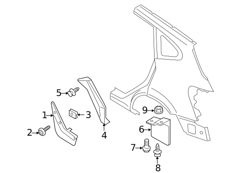 Exterior Trim - Quarter Panel for 2009 Nissan Rogue #0