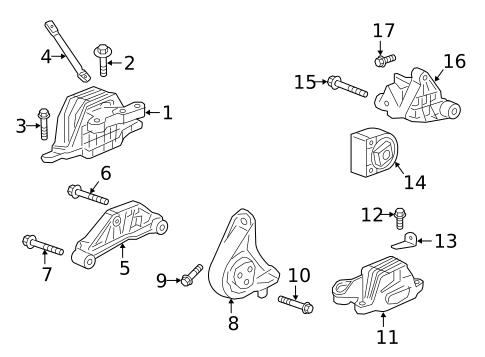 Engine & Trans Mounting for 2017 Buick LaCrosse #0