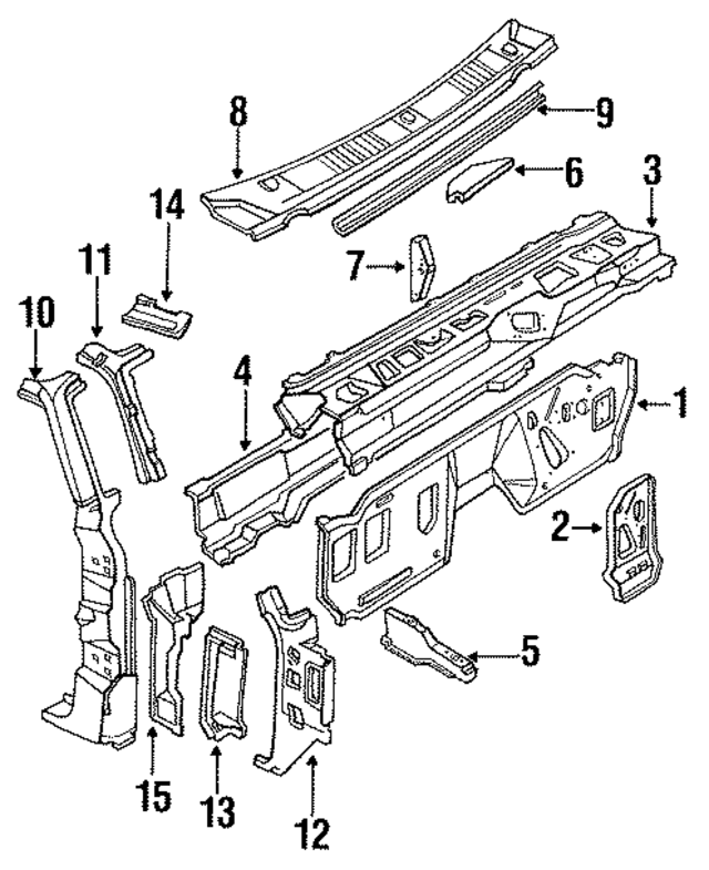 EOTZ10023A78A - Body: Inner Panel Support for Ford: Bronco, F-150, F-250, F-350, F-Super Duty Image