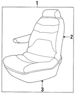 GE91SJK - Body: Seat Assembly for Chrysler: Town &amp; Country | Dodge: Caravan, Grand Caravan Image
