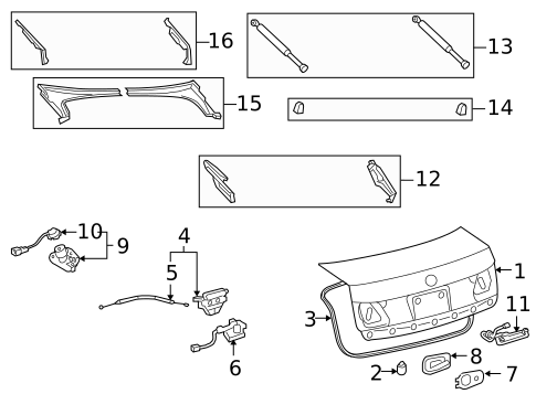 Lid & Components for 2009 Lexus GS450h #0