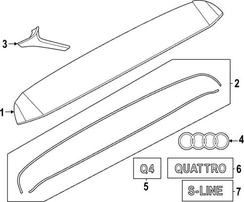 Exterior Trim - Lift Gate for 2025 Audi Q4 e-tron #0