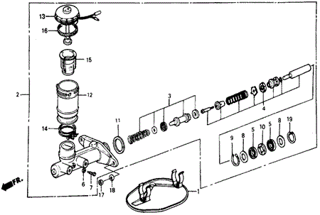 Brake Master Cylinder for 1984 Honda Wagovan #0