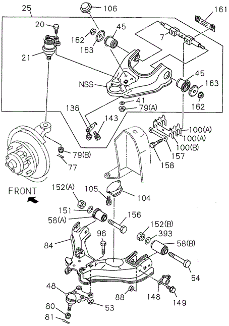 Front Lower Arm for 1997 Honda Passport #0