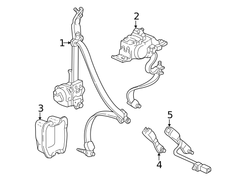 Rear Seat Belts for 2002 Acura MDX #0