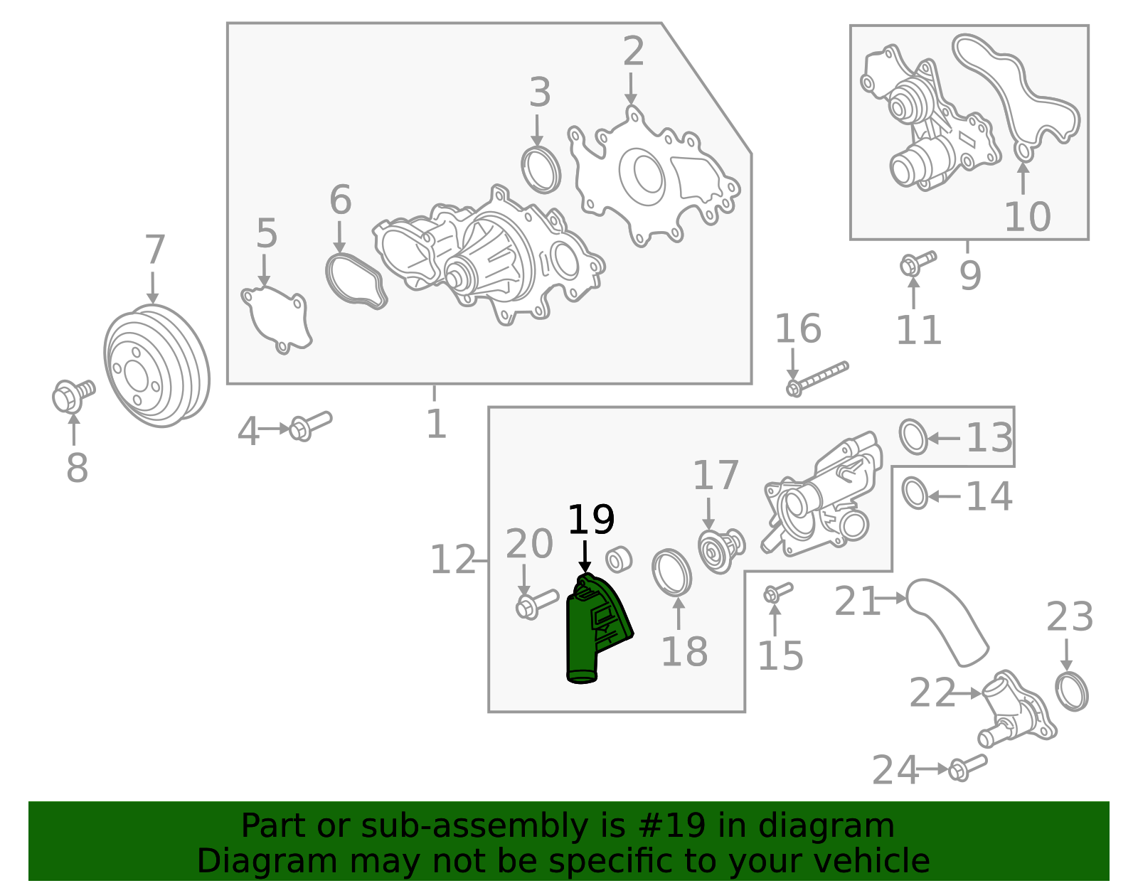 HL3Z-8A586-C - Engine Coolant Thermostat Kit 2017-2024 Ford | Ford