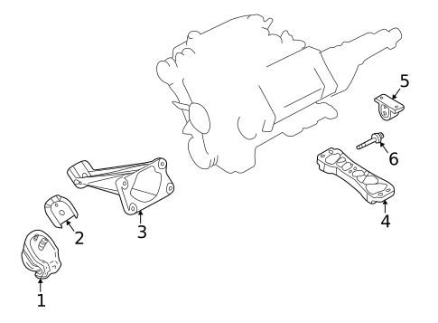 Engine & Trans Mounting for 2004 INFINITI M45 #0