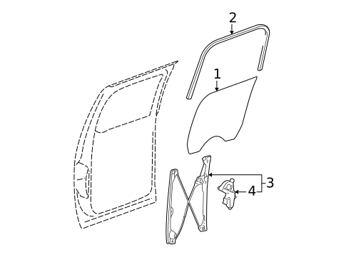Glass - Rear Door for 2007 Chevrolet Suburban 1500 #0