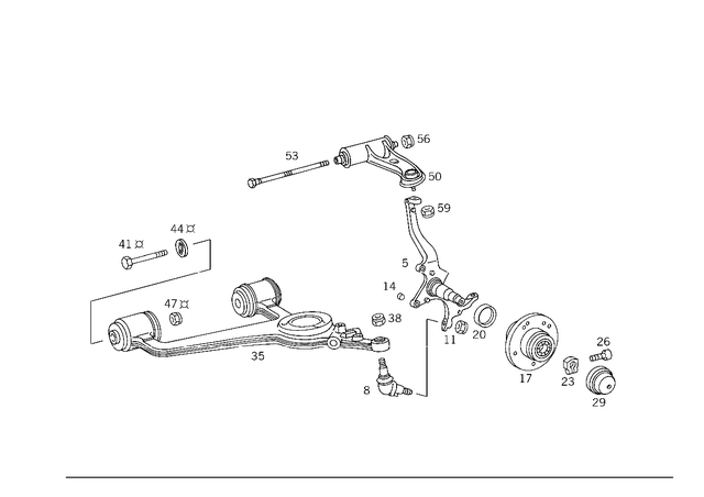 2103309407 - Front Axle: Transverse Control Arm for Mercedes-Benz Image image